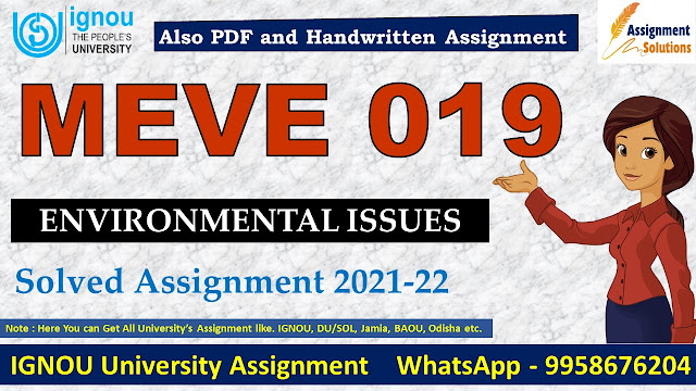 MEVE 019 Solved Assignment 2021-22