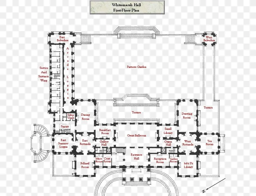 Whitemarsh Hall Manor House Highclere Castle Floor Plan, PNG