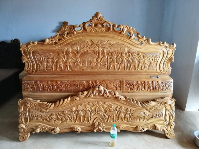 Intricately carved wood pieces