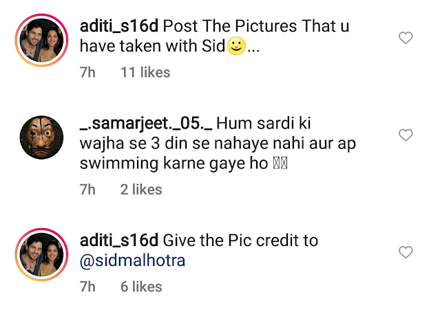 Kiara Advani Instagram comments