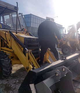 Inspecting the first digger