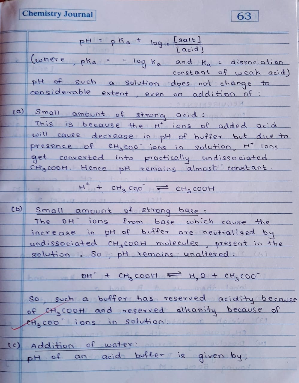 Maharashtra SSC Board 12 Class practical of CHEMISTRY JOURNAL solutions