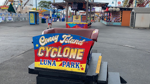 Coney Island Cyclone Ride Vehicle Photo Op Luna Park New York