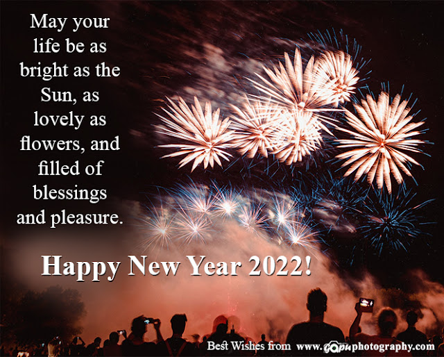 May your life be as bright as the Sun, as lovely as flowers, and filled of blessings and pleasure. Happy New Year 2022!