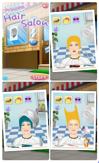 Screenshots of the Princess Hair Salon apk for Android.