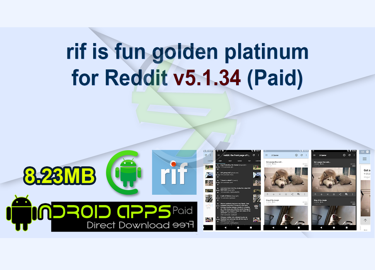 rif is fun golden platinum for Reddit v5.1.34 (Paid)