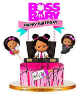 Jshend Boss Baby Pink Girl Cake Toppers