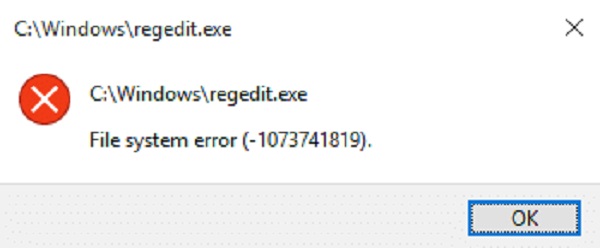 إصلاح خطأ File System Error