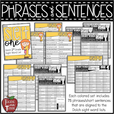 Phrases and Sentences Assessments