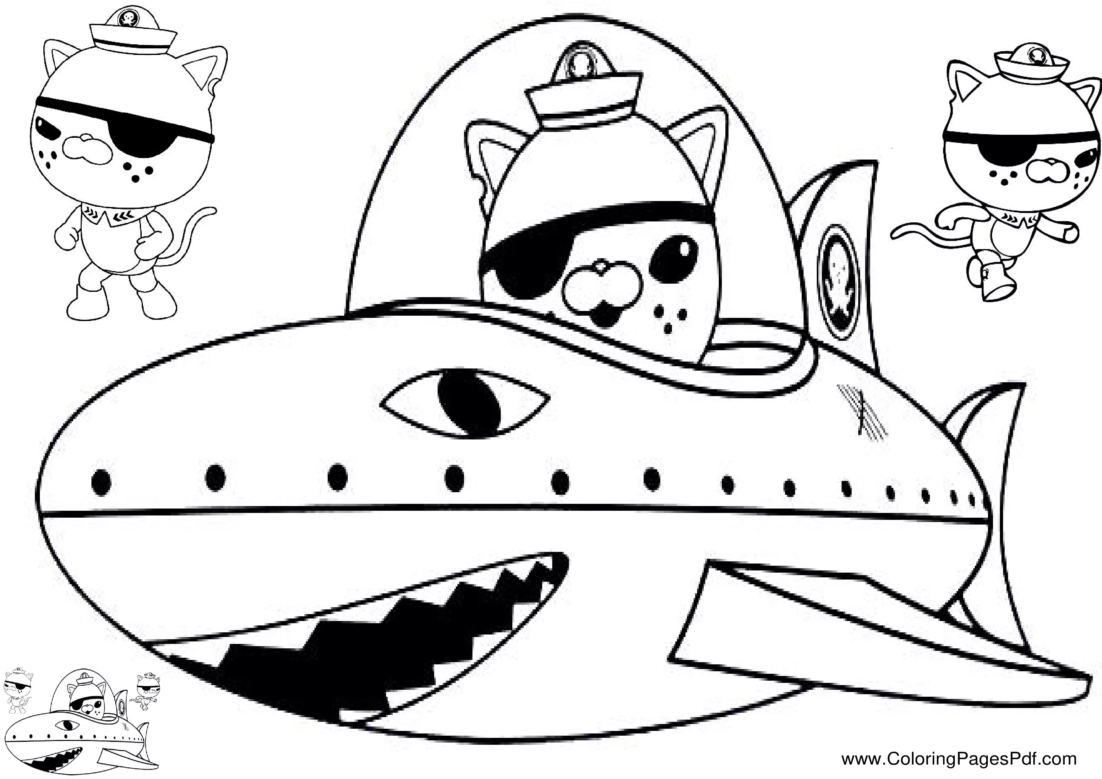 Kwazii octonauts coloring pages