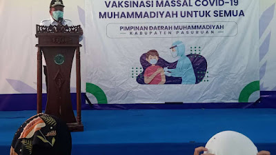 Vaksinasi Massal Muhammadiyah Dibuka Langsung Oleh Gus Mujib Wakil Bupati Pasuruan