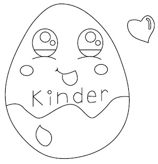 Kinder surprise chocolate egg printable coloring page