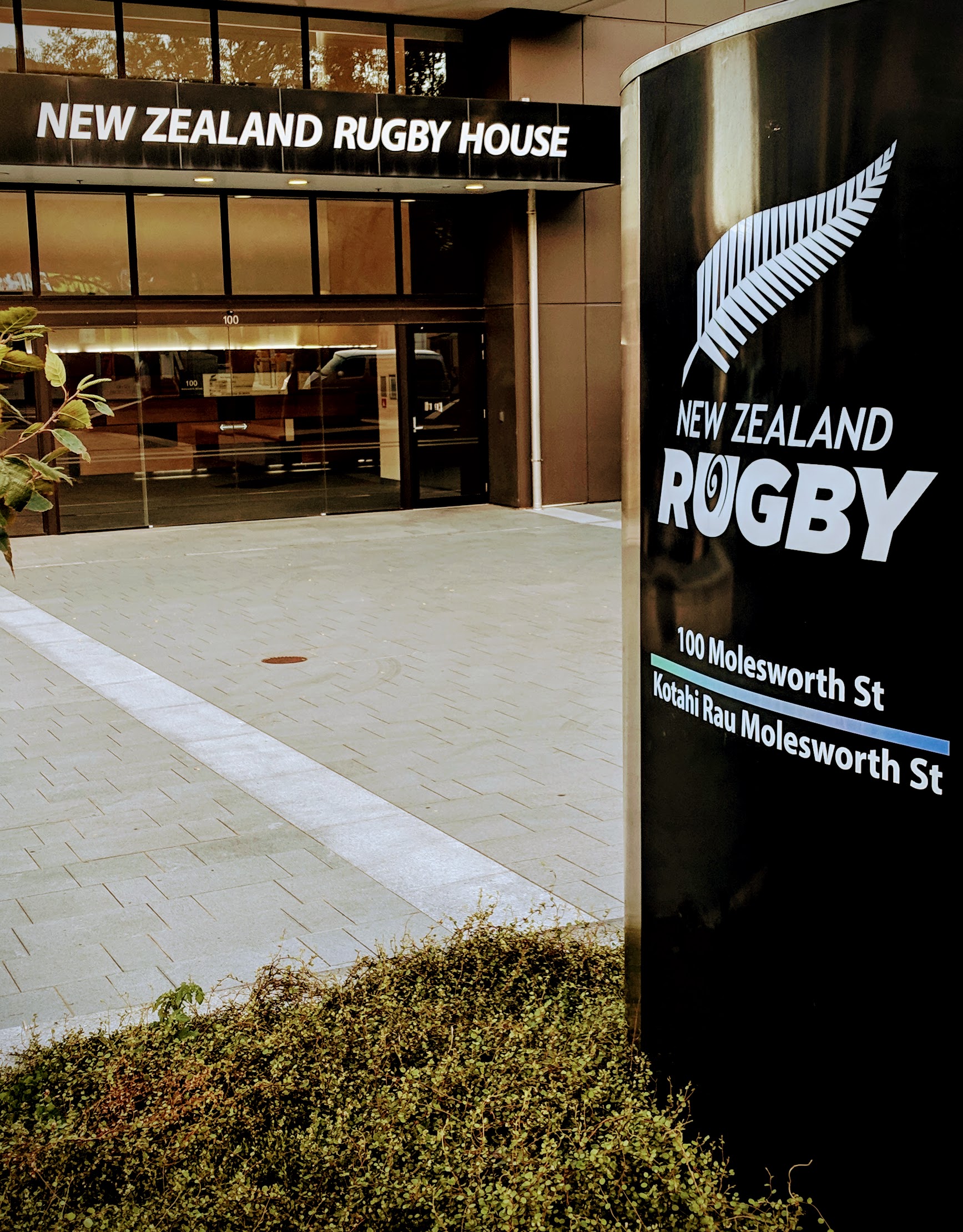 New Zealand Rugby House signage, Wellington