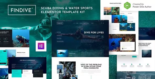 Best Scuba Diving & Water Sports Elementor Template Kit