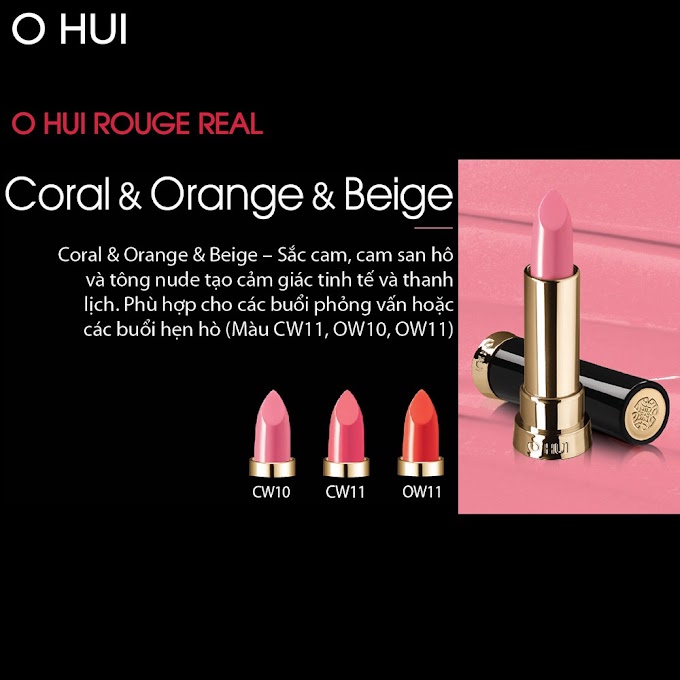 Mall Shop [ ohuivietnam_officialstore ] [Mã FMCGMALL giảm 8% đơn từ 250K] Combo Son môi OHUI Rouge Real Lipstick và 2 tuýp sữa rửa mặt dưỡng ẩm Miracle Moisture