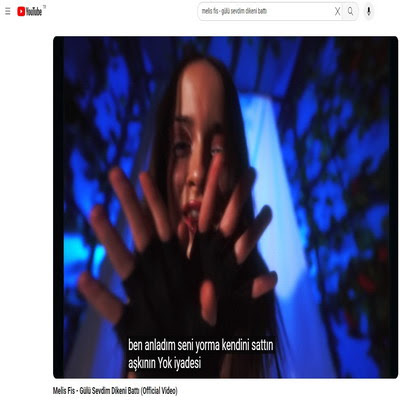 youtube com - melis fis - gülü sevdim dikeni battı