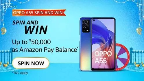 OPPO A55 Spin and Win