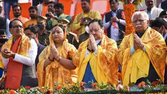 BJP’s show of strength in Uttar Pradesh: 12 CMs, JP Nadda pay obeisance to Ram Lalla in Ayodhya, Chief Minister, Visit, Election, BJP, Religion, National.