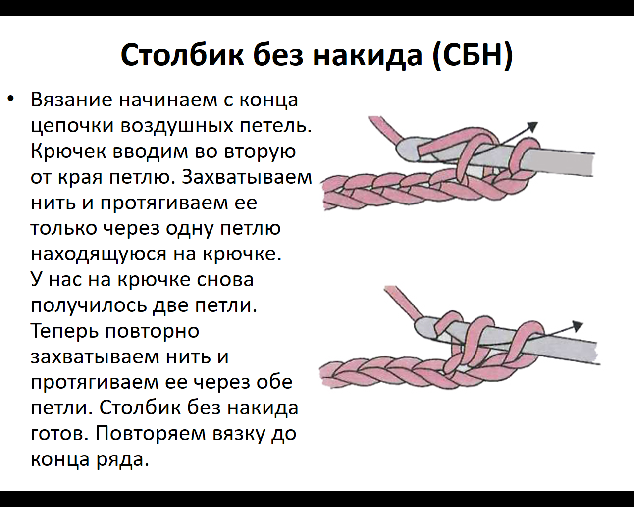 Столбик б н. Схема вязания столбика без накида крючком. Столбик без накида крючком как вязать. Столбик без накида крючком схема. Как вяжется столбик без накида.