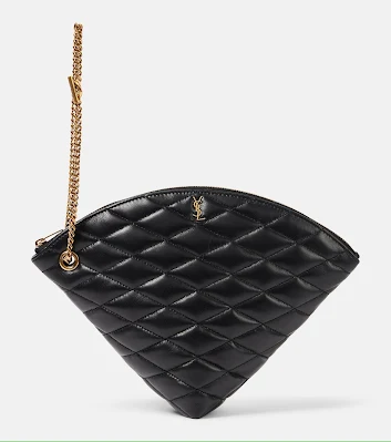 Saint Laurent - Sade Large quilted leather pouch