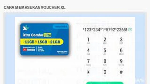 Cara Isi Voucher XL Combo Lite