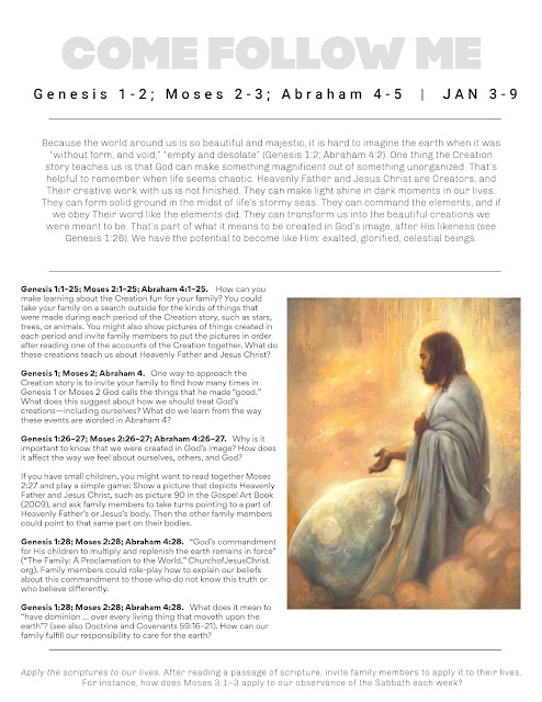 Come Follow Me Free printable study of Old Testament