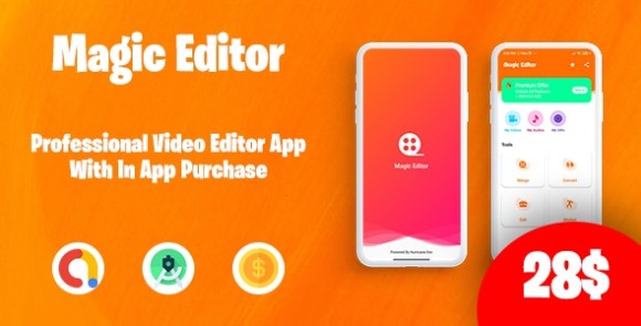 Magic Editor v2 – Editor de vídeo profissional com código-fonte de compra no aplicativo