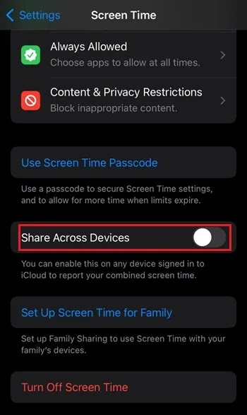 تعطيل تسجيل الخروج من Apple ID