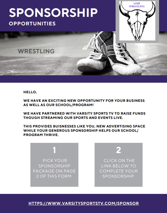 Lehi Wrestling Sponsorship Opportunities