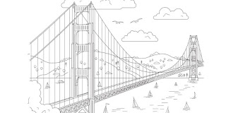 bridge coloring pages