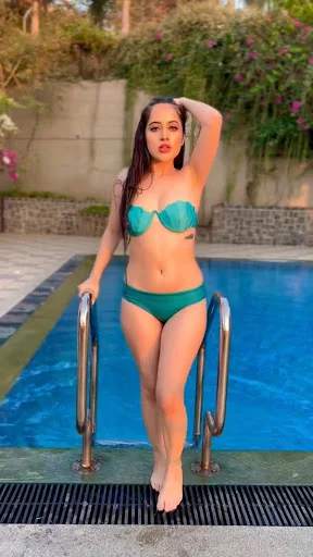 Urfi Javed blue bikini sexy body indian model