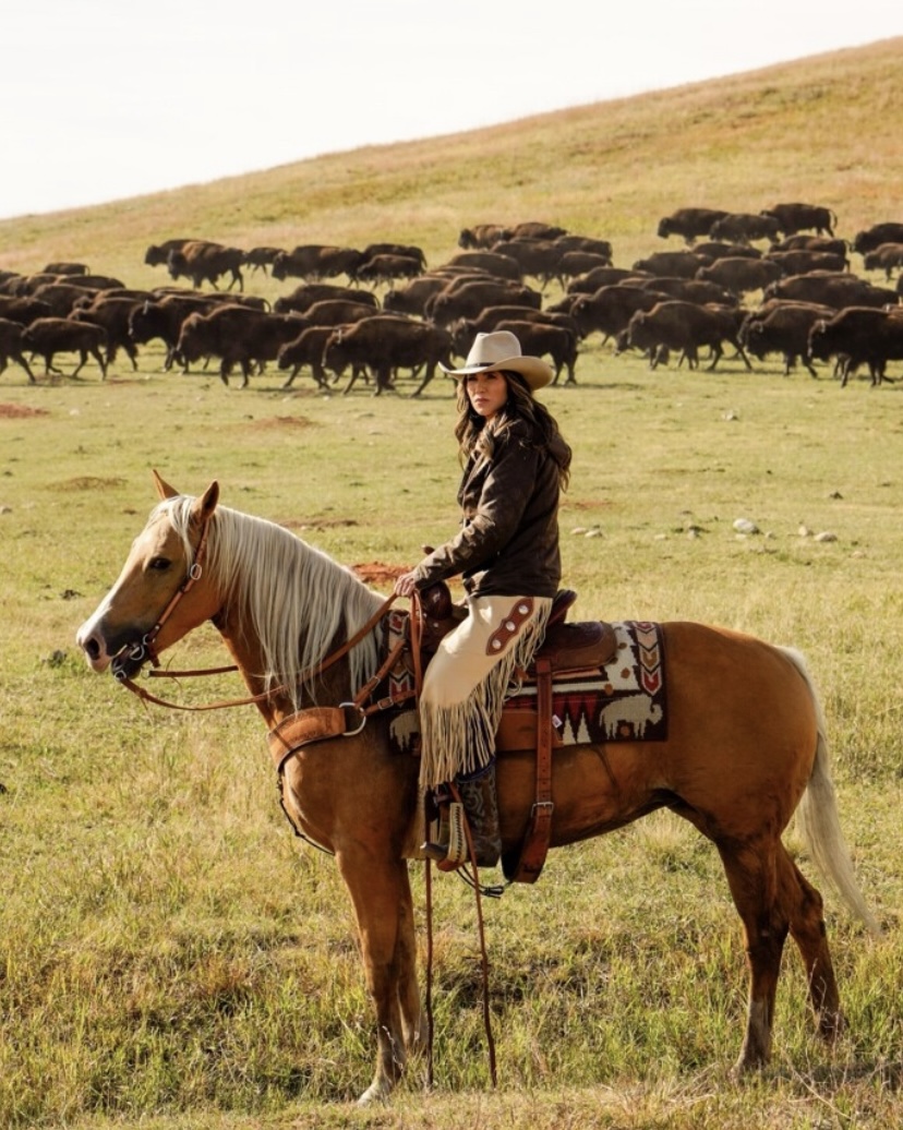 South Dakota Governor, KRISTI NOEM.  Custer State Park Buffalo Round Up 2023