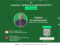 Sundaram Mutual Programme in Chennai on Economy, Markets & Investments (E.M.I.) by MD, Mr. Sunil Subramaniam