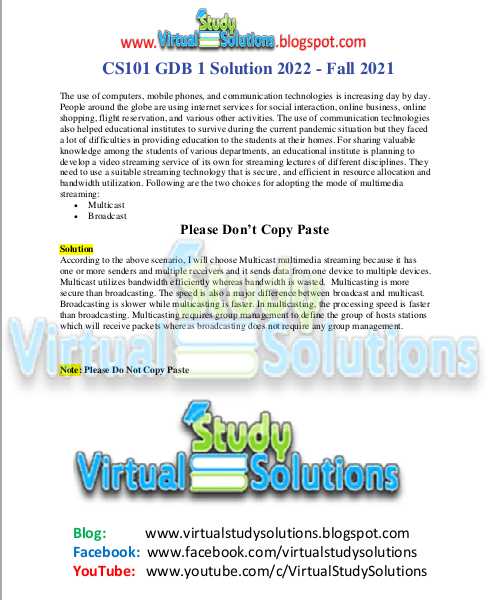 CS101 GDB 1 Solution 2022 Sample Preview Fall 2021