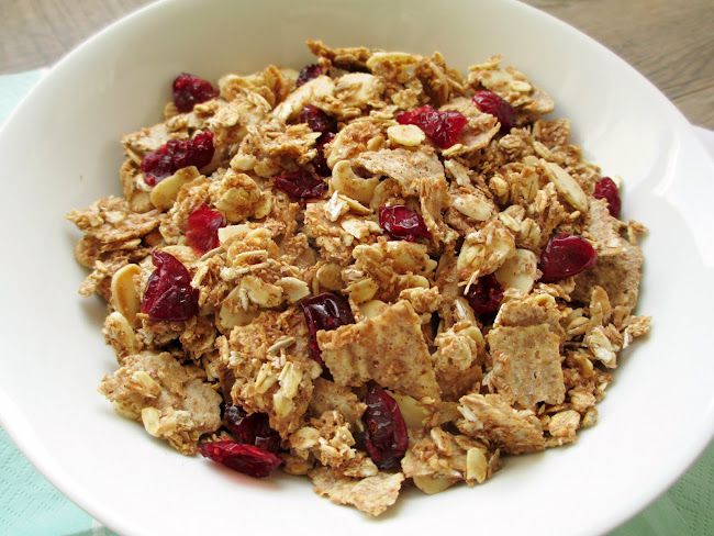 Bran Flake Cereal with Almonds and Cranberries Recipe