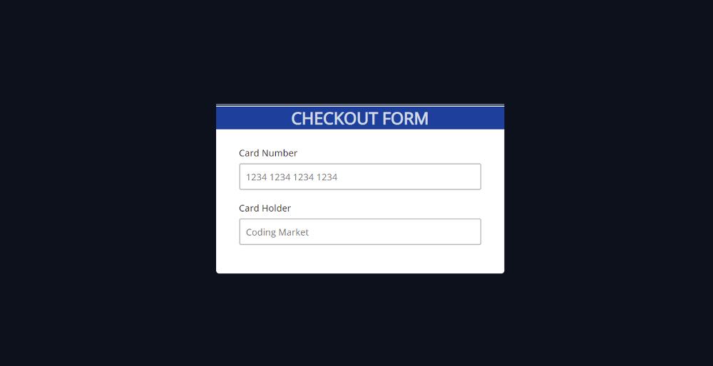 1st and 2nd input boxes of Checkout Form