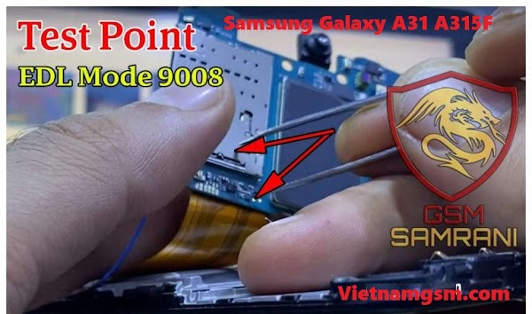 Samsung Galaxy A31 A315F Test Point