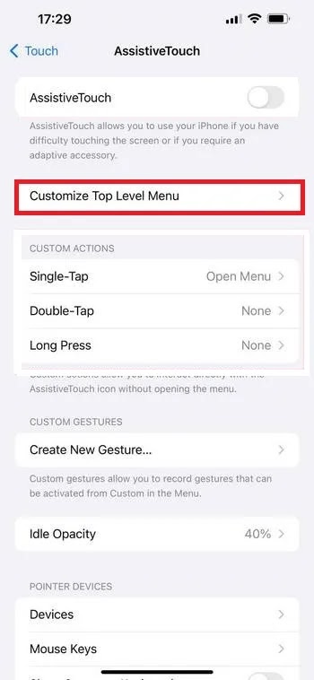 قم بتعيين لقطة شاشة iPhone باستخدام AssistiveTouch 4