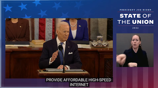 State of the Union 2022 President Joe Biden high speed Internet rural Americans