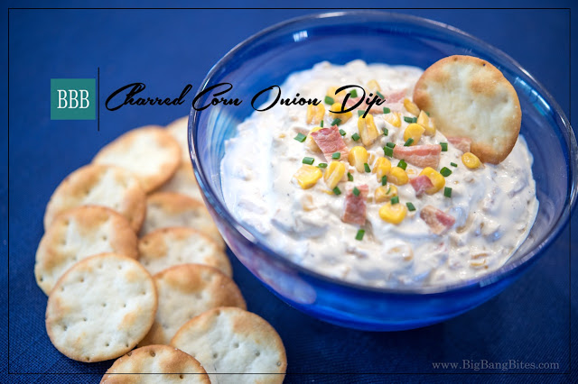 Charred Corn Onion Dip