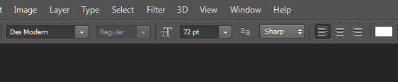 Select the font type, font size, and the font color is selected white.