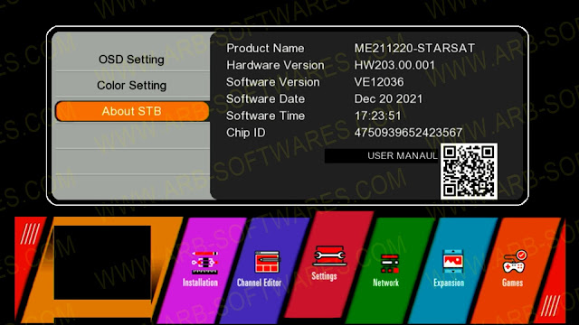  STARSAT U38 MENU GX6605S 4M HW203.00.001 SUPERCAST,TIKTOK NEW SOFTWARE 20-12-2021