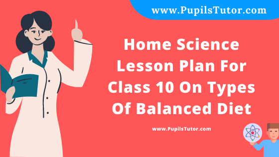 Free Download PDF Of Home Science Lesson Plan For Class 10 On Types Of Balanced Diet Topic For B.Ed 1st 2nd Year/Sem, DELED, BTC, M.Ed On Macro Teaching  In English. - www.pupilstutor.com