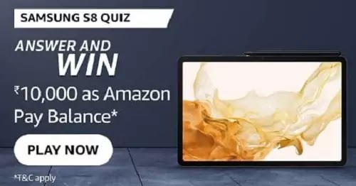Amazon Samsung S8 Quiz Answers Today