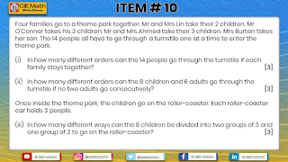 past paper items, permutation, combination, arrangement, selection, grouping, order, number digit arrangement, fundamental principle of counting, letter arrangement, people arrangement, object selection, indistinguishable objects, identical objects, ways, selections, team, committee