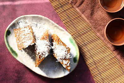 bouchees de riz gluant pour le thé birmanie