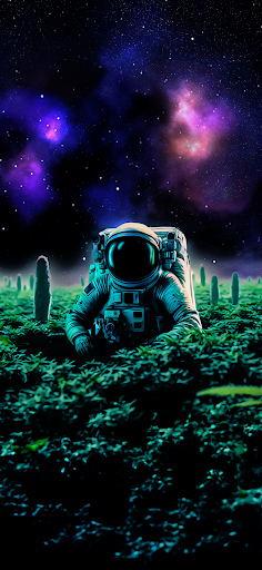 cool wallpaper for iphone featuring a astronaut in a new planet