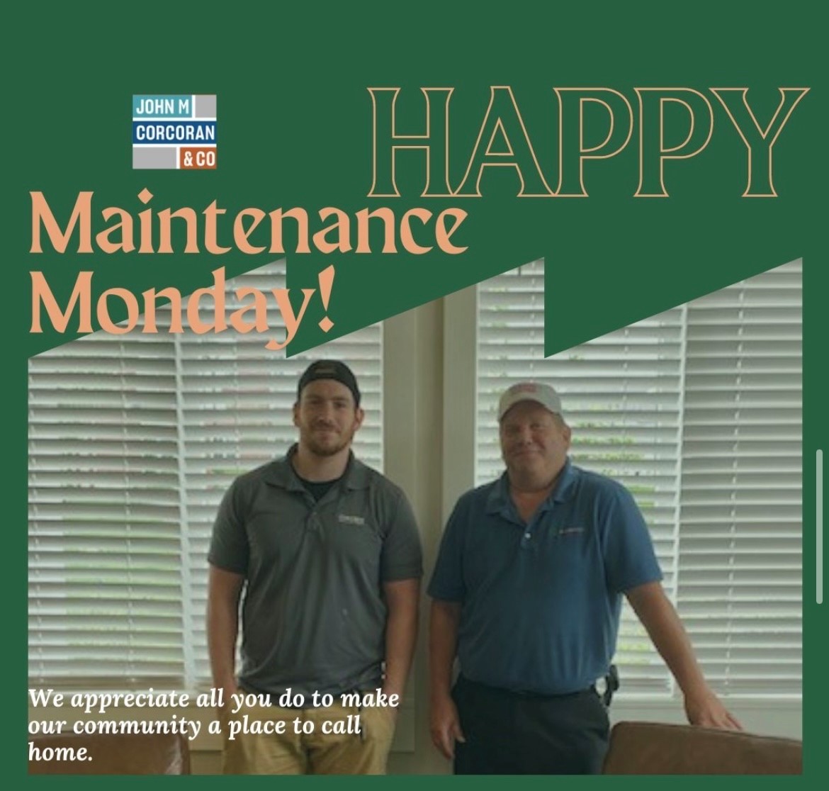 Two members of the maintenance team at Redbrook Apartments