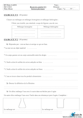 تحميل فرض مراقبة 2 علوم فيزيائية سنة سابعة أساسي مع الاصلاح pdf, فرض مراقبة 2  فيزياء سنة 7, تمارين علوم فيزيائية سنة 7 مع الإصلاح physique 7 ème