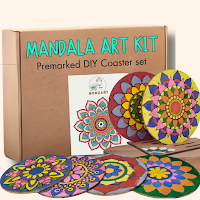 Bonzart Mandala Art kit, 3.5 inches DIY Art and Craft kit for Kids and Adults